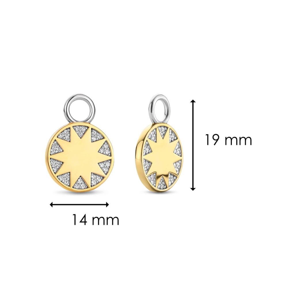 Gold Plated Sun CZ Ear Charm