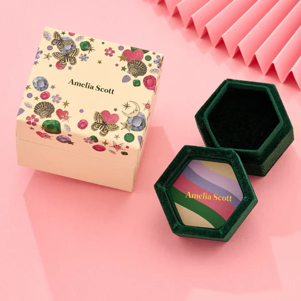 Nova North Star Huggie Hoops In Sapphire, Emerald CZ & Gold