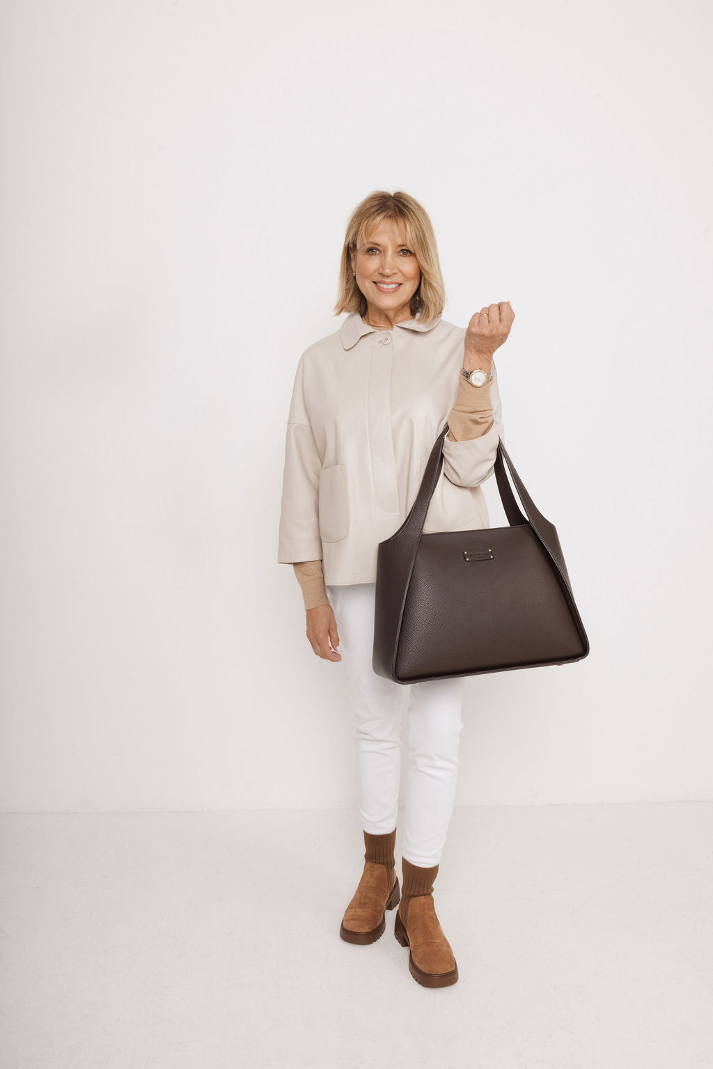 Kensington Tote Bag In Chocolate
