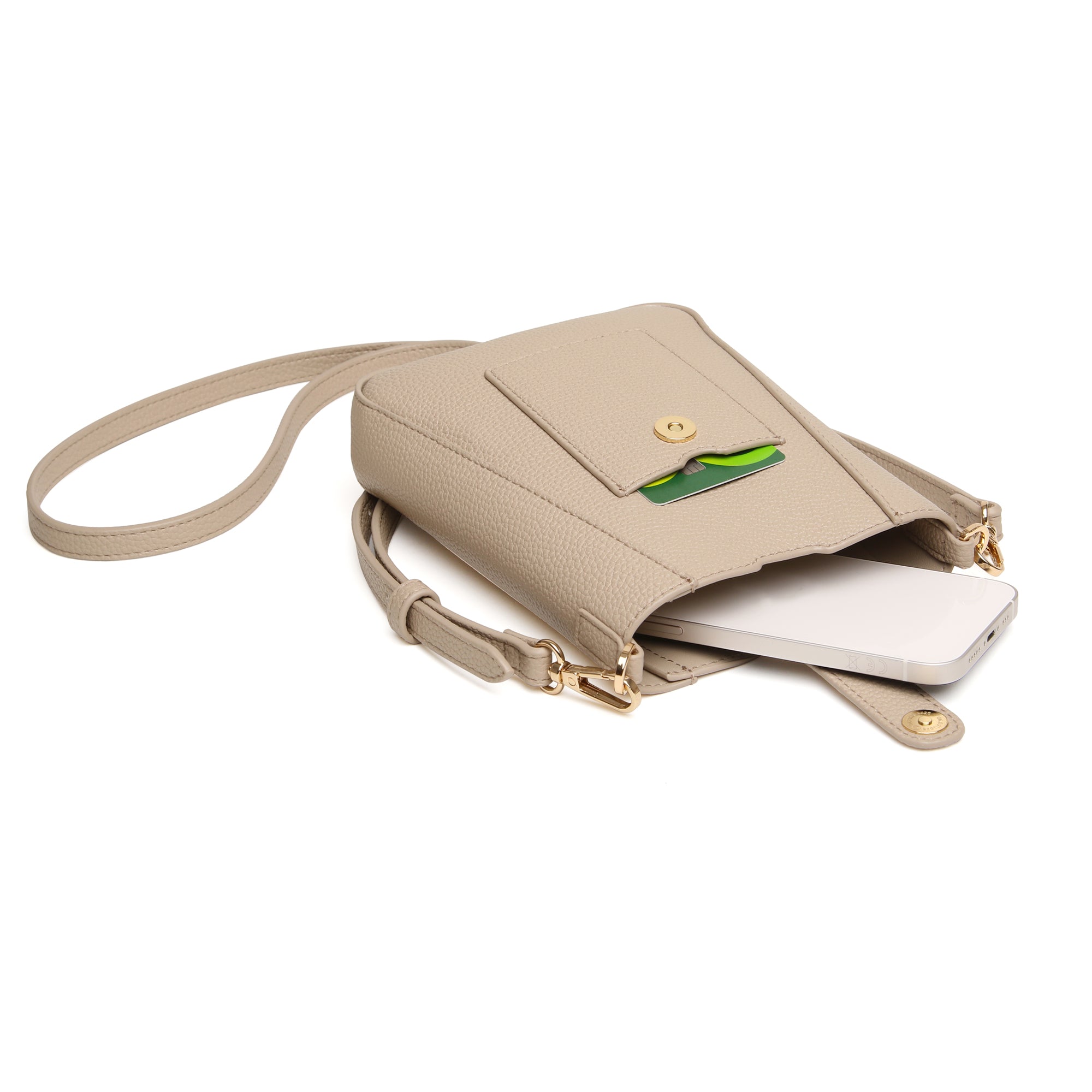 Kensington Phone Crossbody Bag In Stone