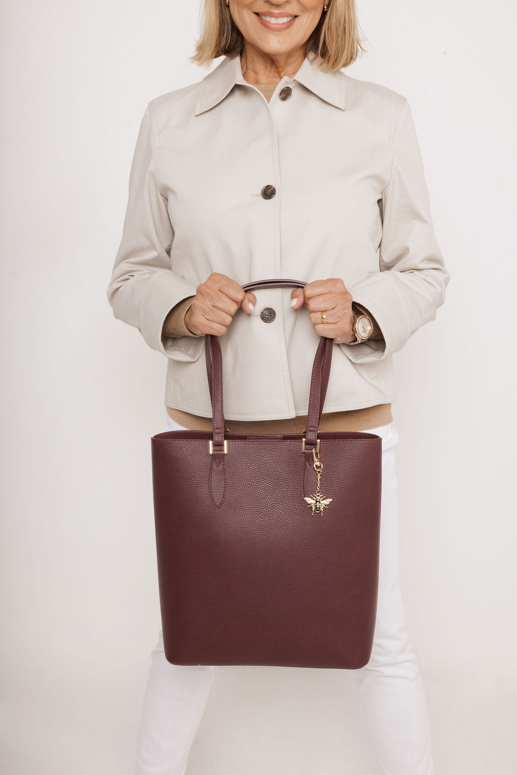 Marlow Tote Bag In Berry