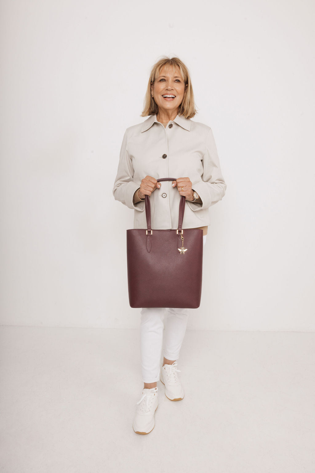 Marlow Tote Bag In Berry