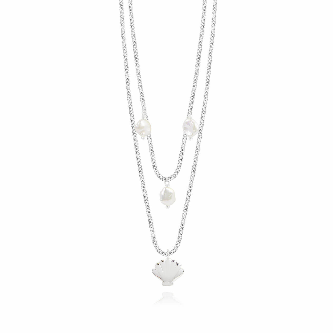 Serena | Silver | Shell Pearl | Necklace | 45cm Total Length + 5cm Extender
