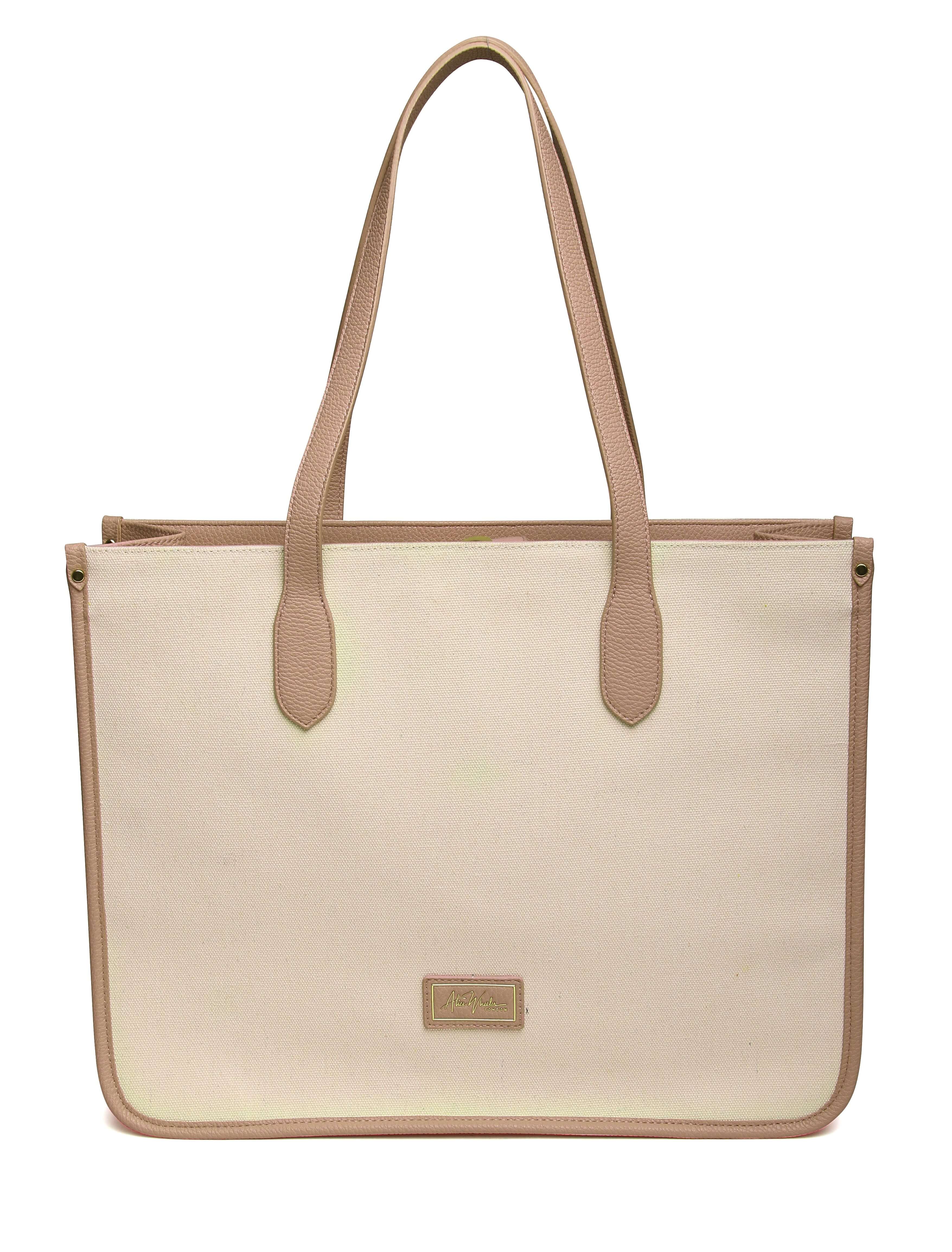 Kingston Canvas Tote Bag In Stone