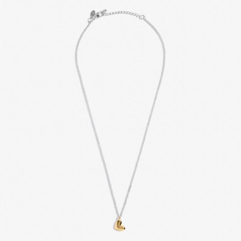 A Little | Heart Of Gold | Silver And Gold | Necklace | 46cm + 5cm Extender