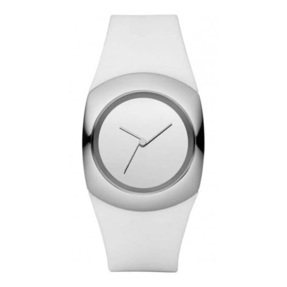 Unisex White Polyurethane Strap Watch