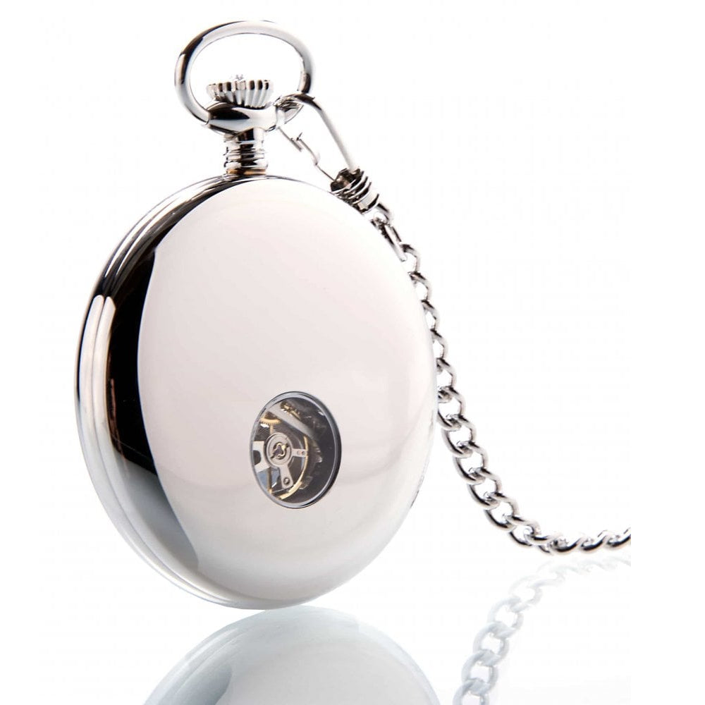 The Eltham - Chrome Mechanical Open Face Pocket Watch