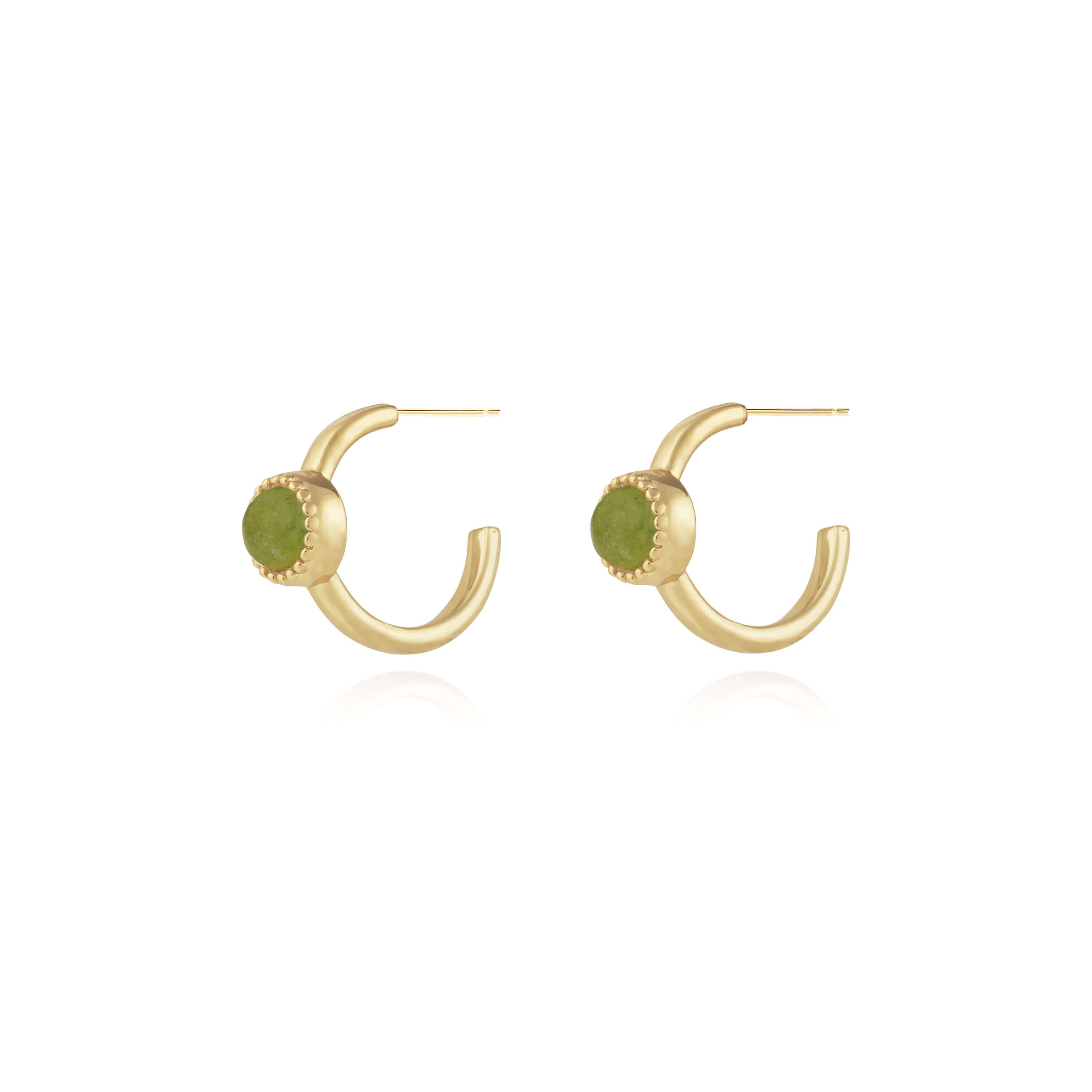 Capri Aventurine Hoop Earrings