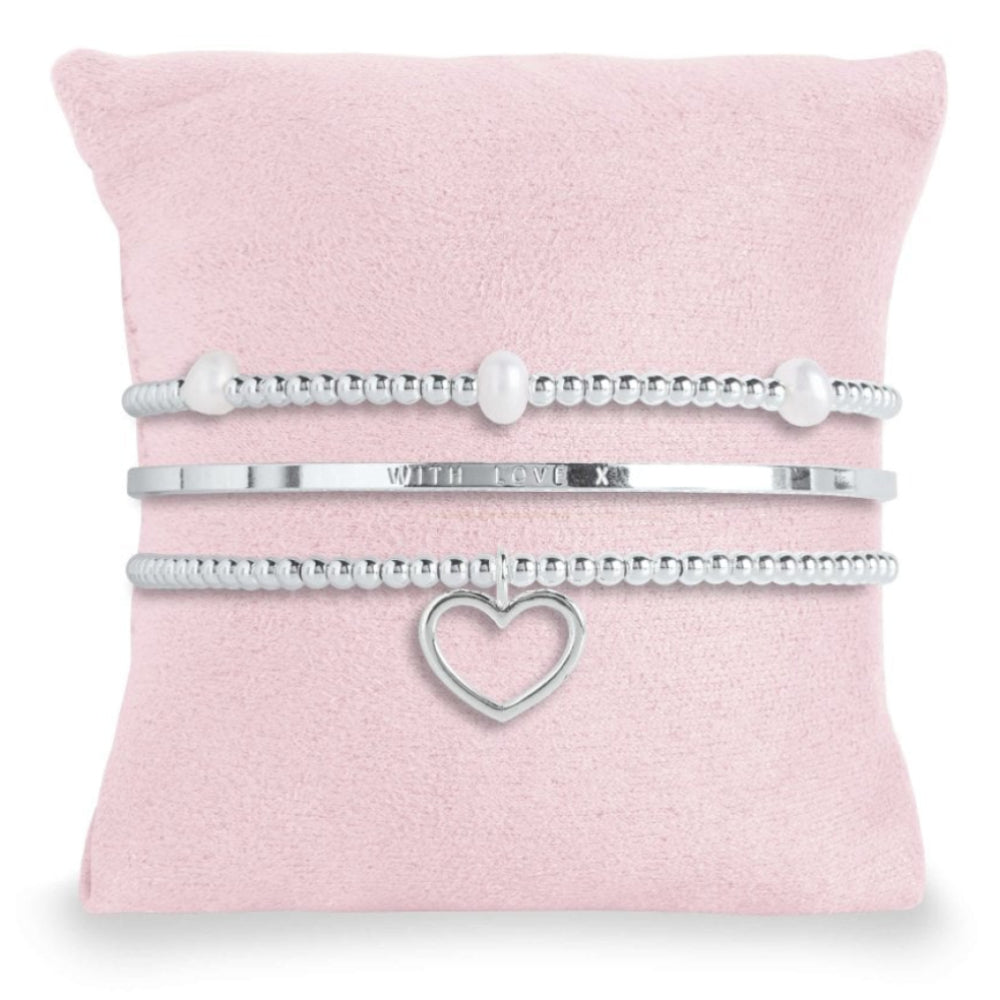 Occasion Gift Box - Marvellous Mum - 3 Silver Stacking Bracelets