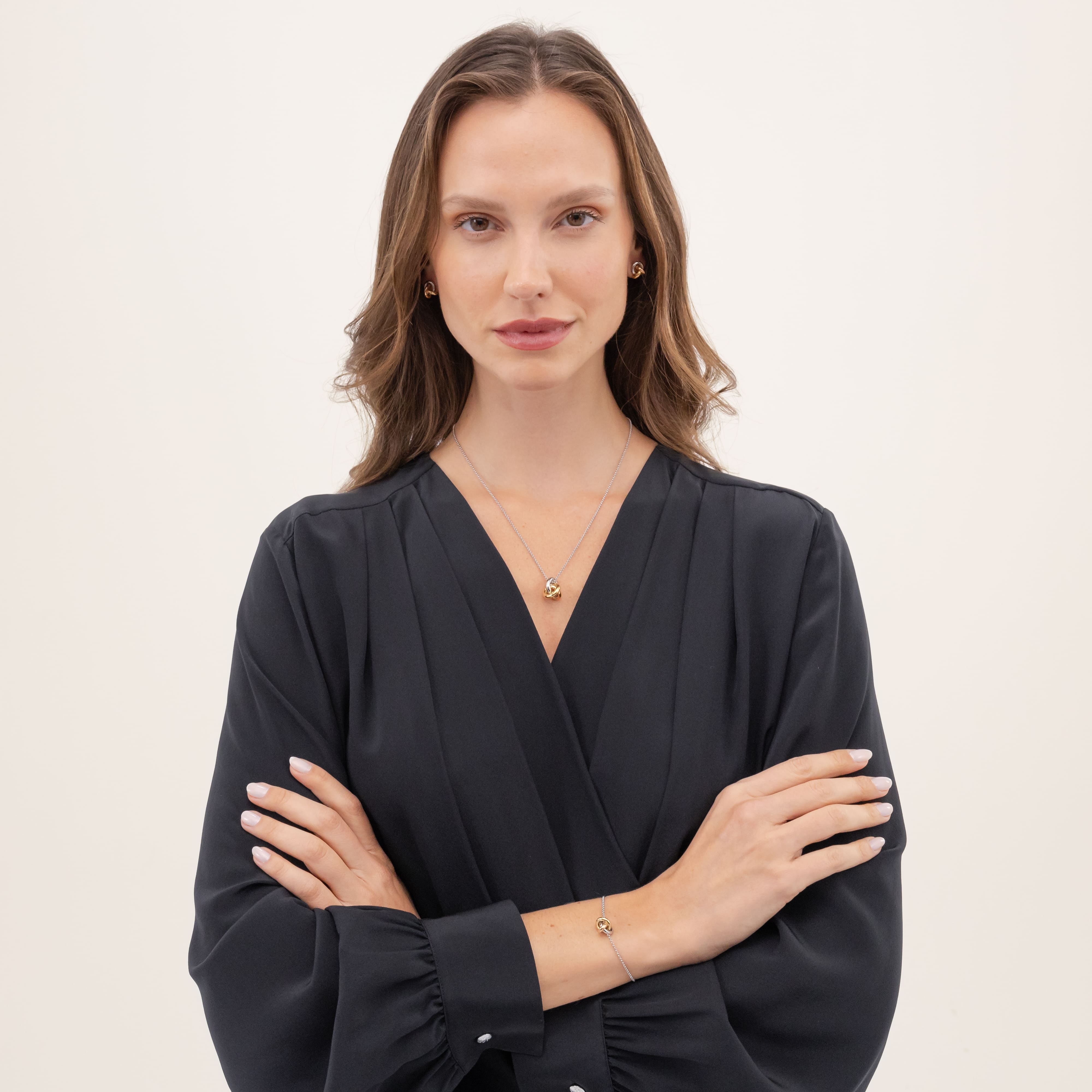 Harmonie Tri-Tone Love Knot Bracelet