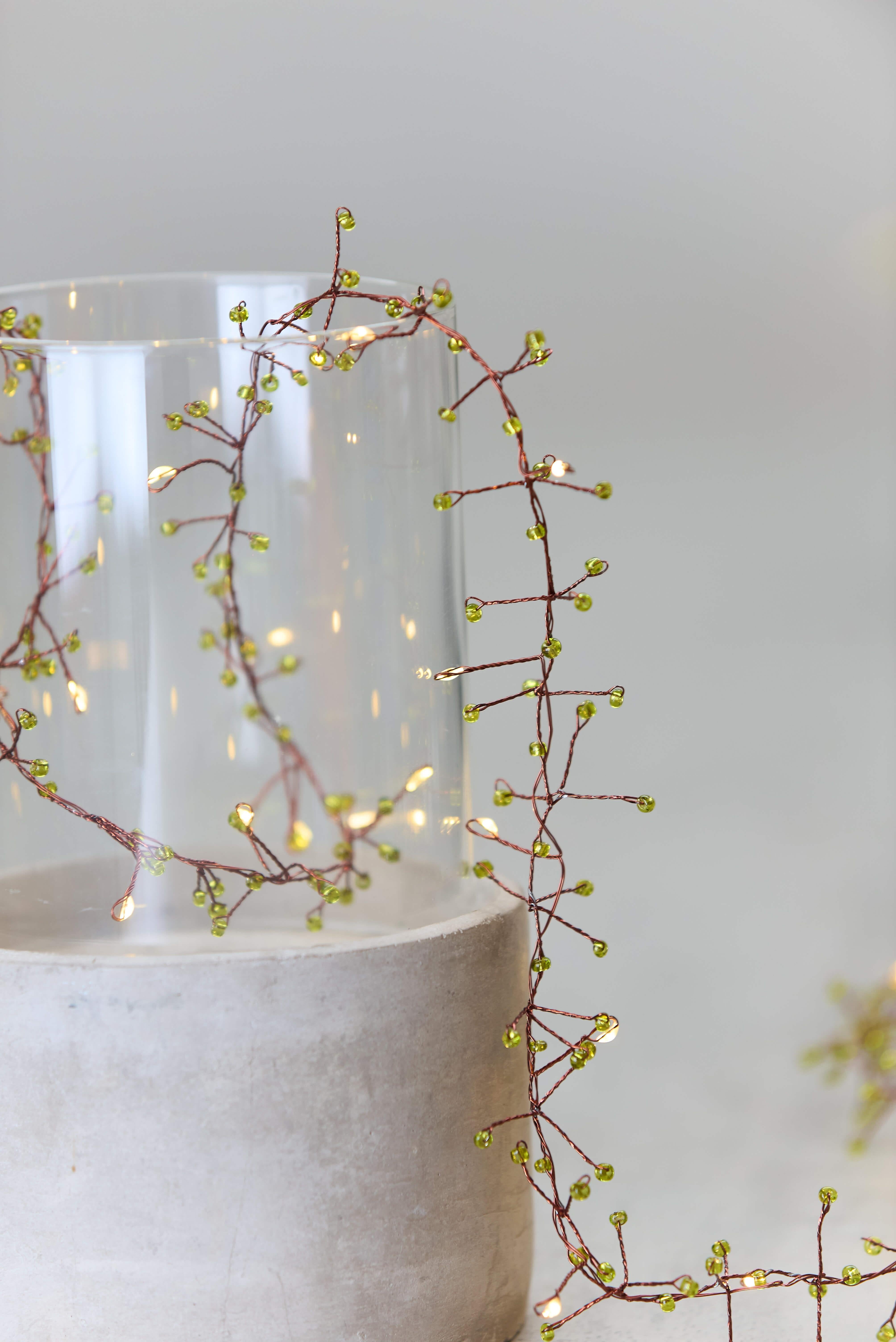 Mains Jewel Cluster (Green) String Lights