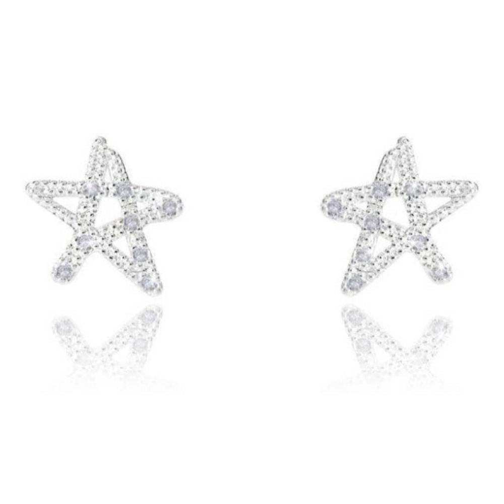 Sentiment Set - Sparkle - Star Outline Pave Earrings & Necklace Set