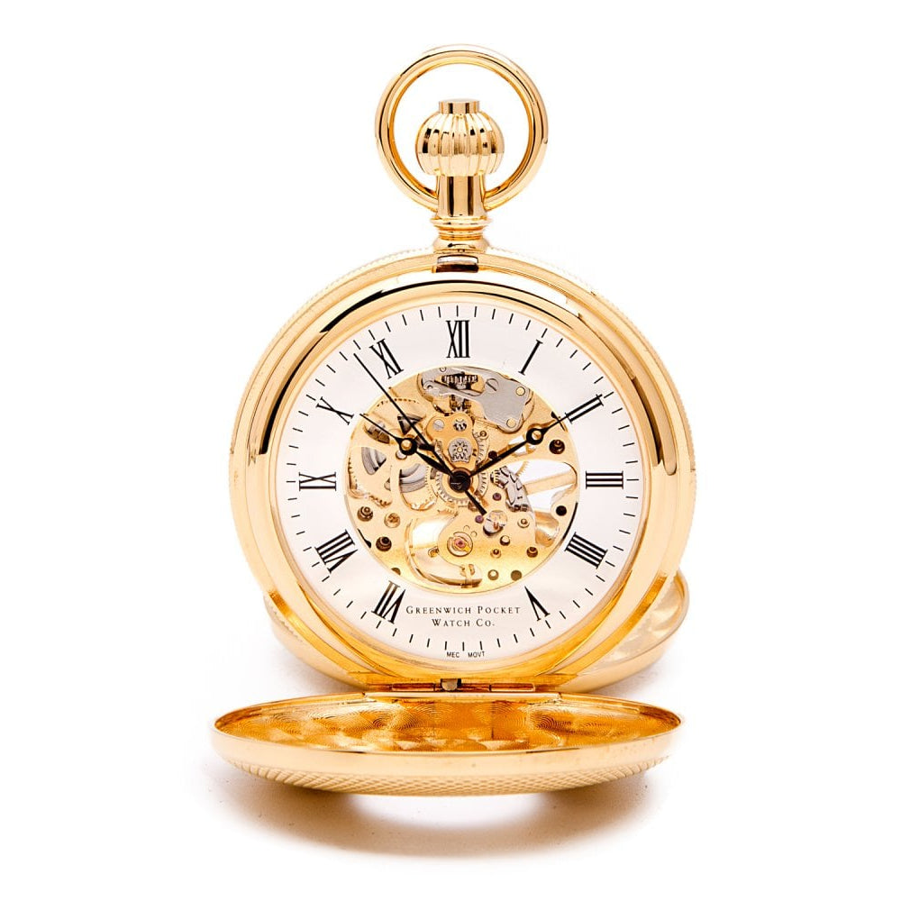 Whitehall - Gold Mechanical Double Half Hunter Pocket Watch