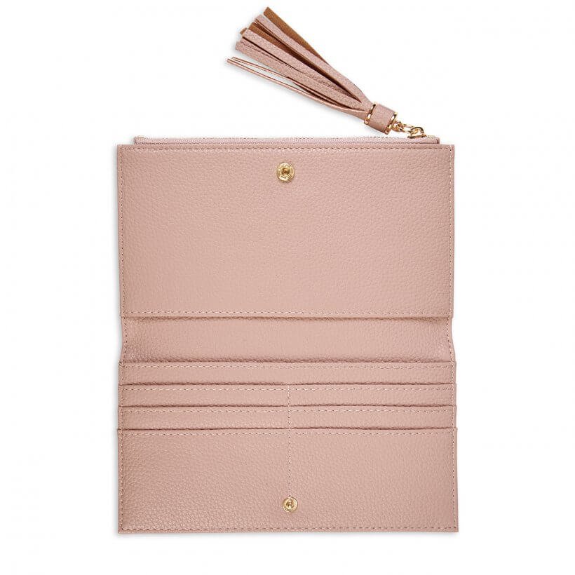 Sophia Tassel Fold Out Purse | Pale Pink