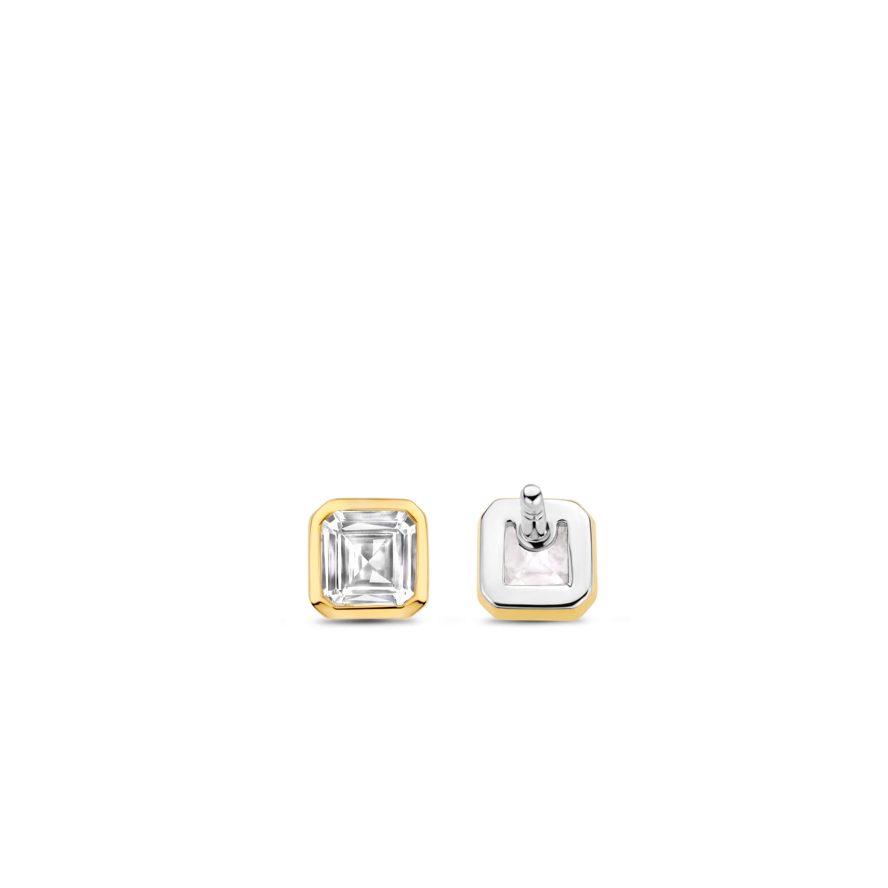 Gold Plated CZ Stud Earrings