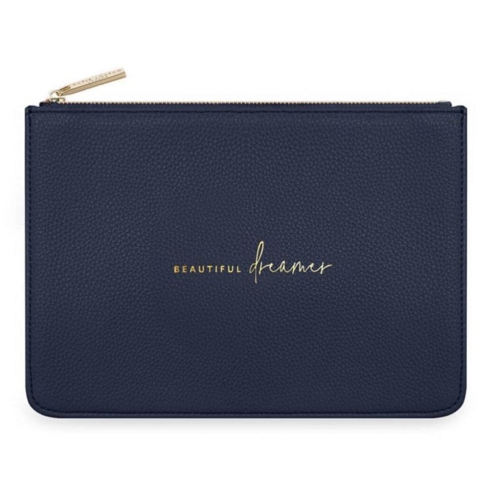Stylish Structured Pouch | Beautiful Dreamer | Navy | 16 X 24 X 5 Cm