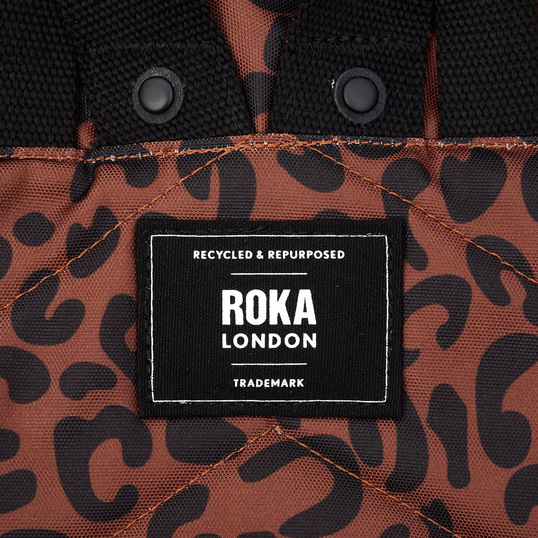 Canfield B Leopard Print Recycled Canvas Small Backpack