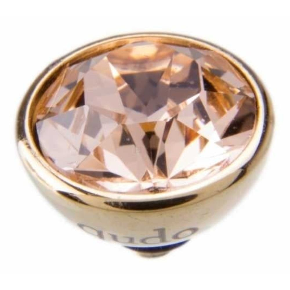 Famosa Gold 10mm Bottone Ring Top Light Peach