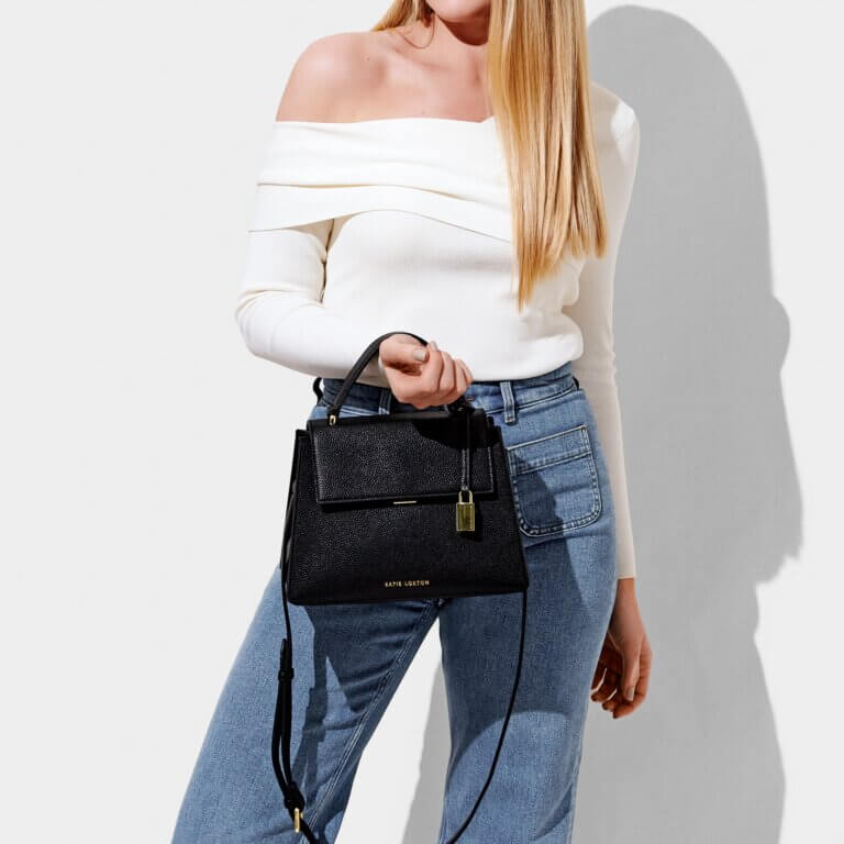 Alina Handbag | Black | 19cm X 26cm X 13cm