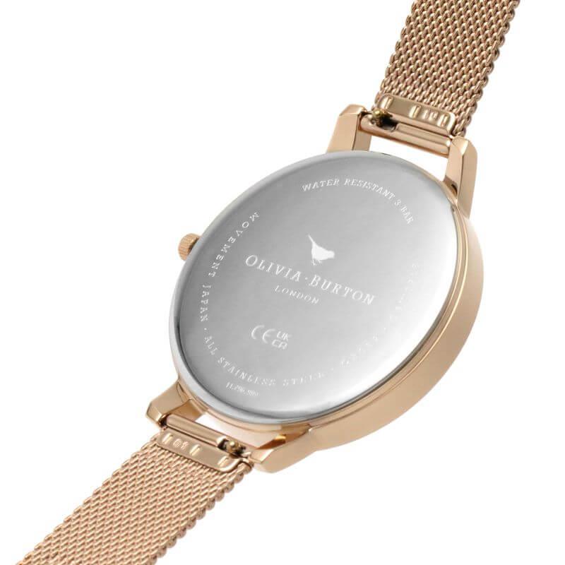 Pop Art Big Dial, Red Eco Vegan & Rose Gold Mesh Watch Strap Gift Set