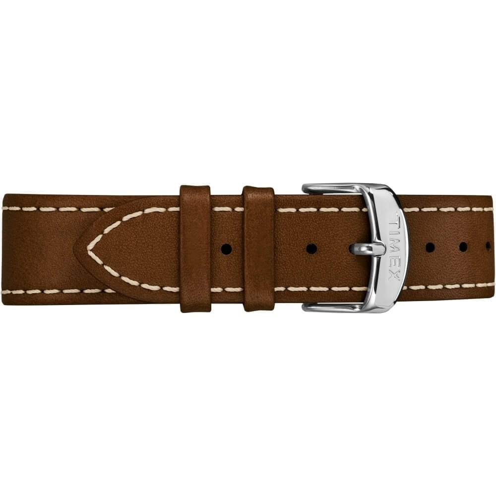 Mens Weekender 40mm Brown Leather Strap/White Dial