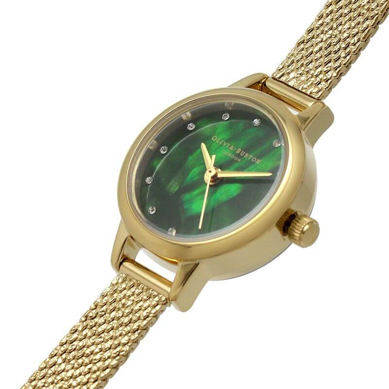Classics Green & Gold Mesh Watch