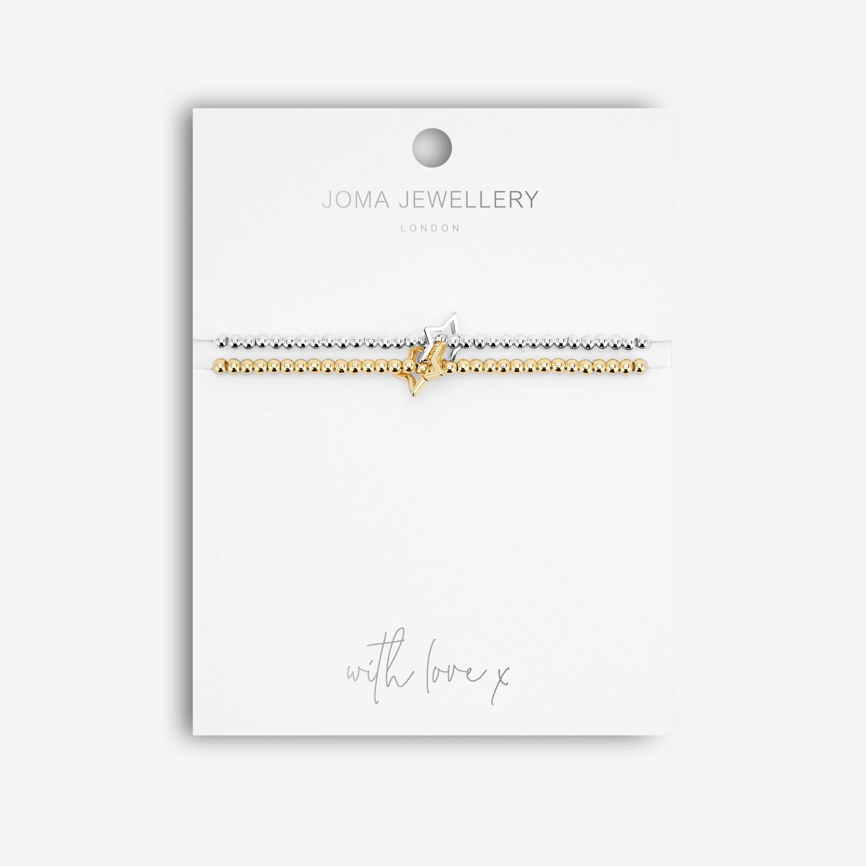 Lila | Star | Silver And Gold | Bracelet | 17.5cm Stretch