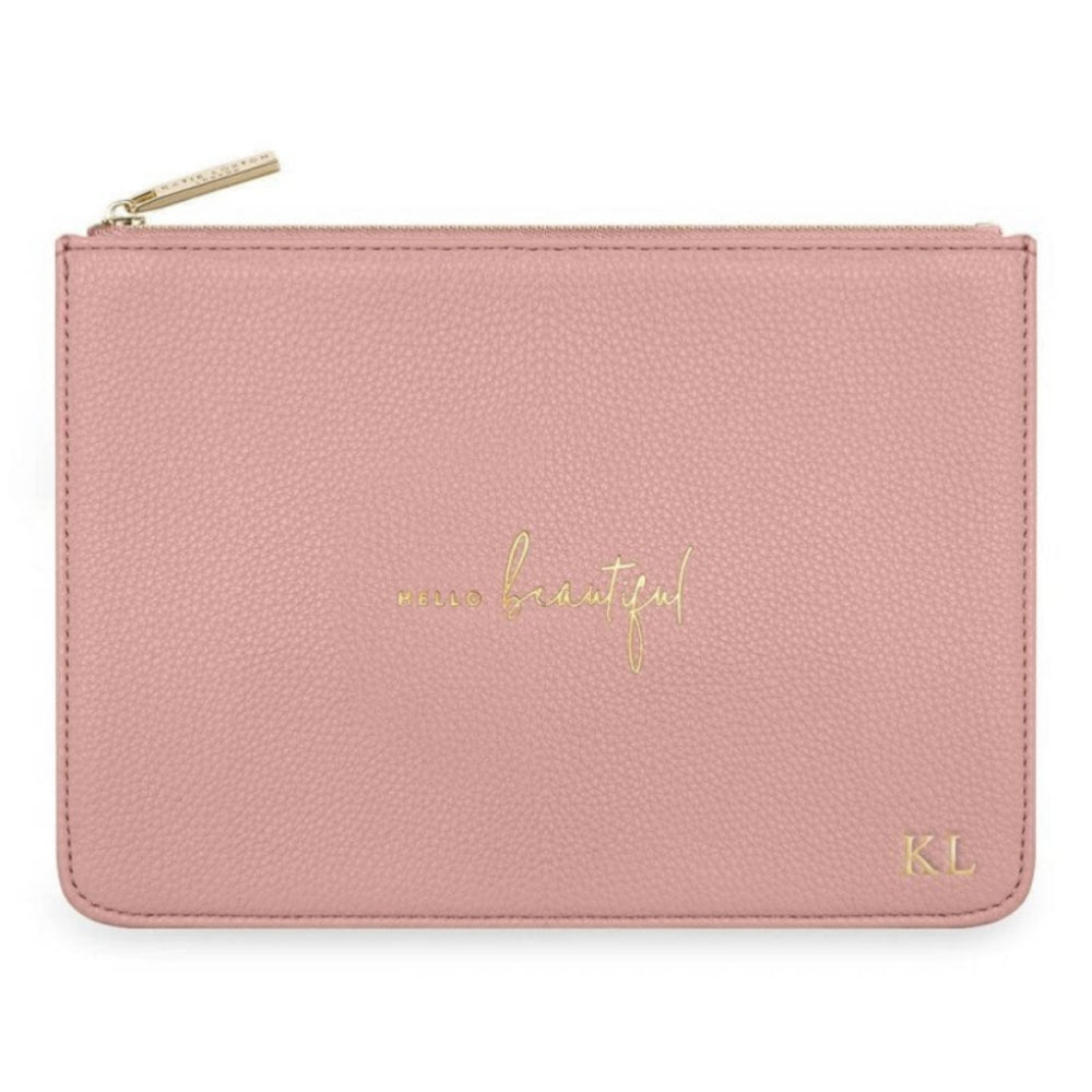 Stylish Structured Pouch | Hello Beautiful | Pink | 16 X 24 X 5 Cm