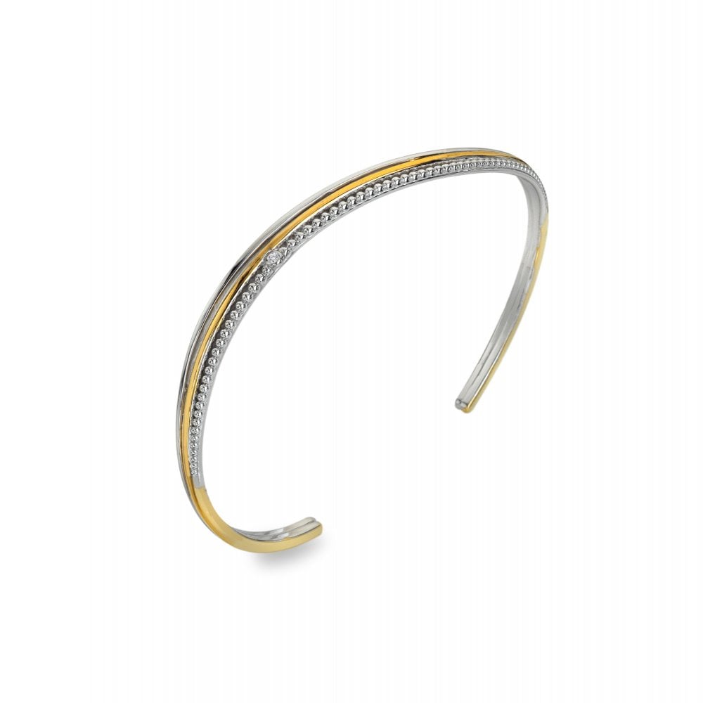 Teardrop Two Tone Bangle