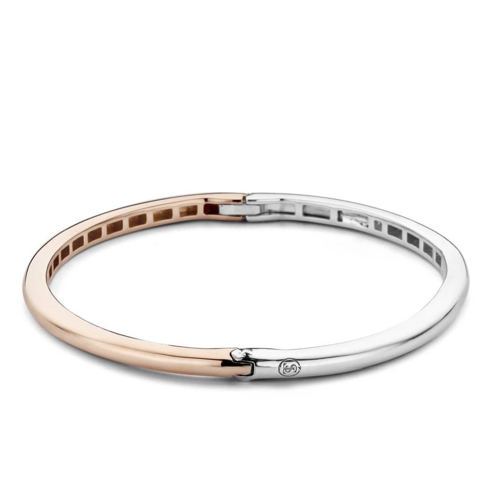 Silver & Rose Gold Plated Bangle