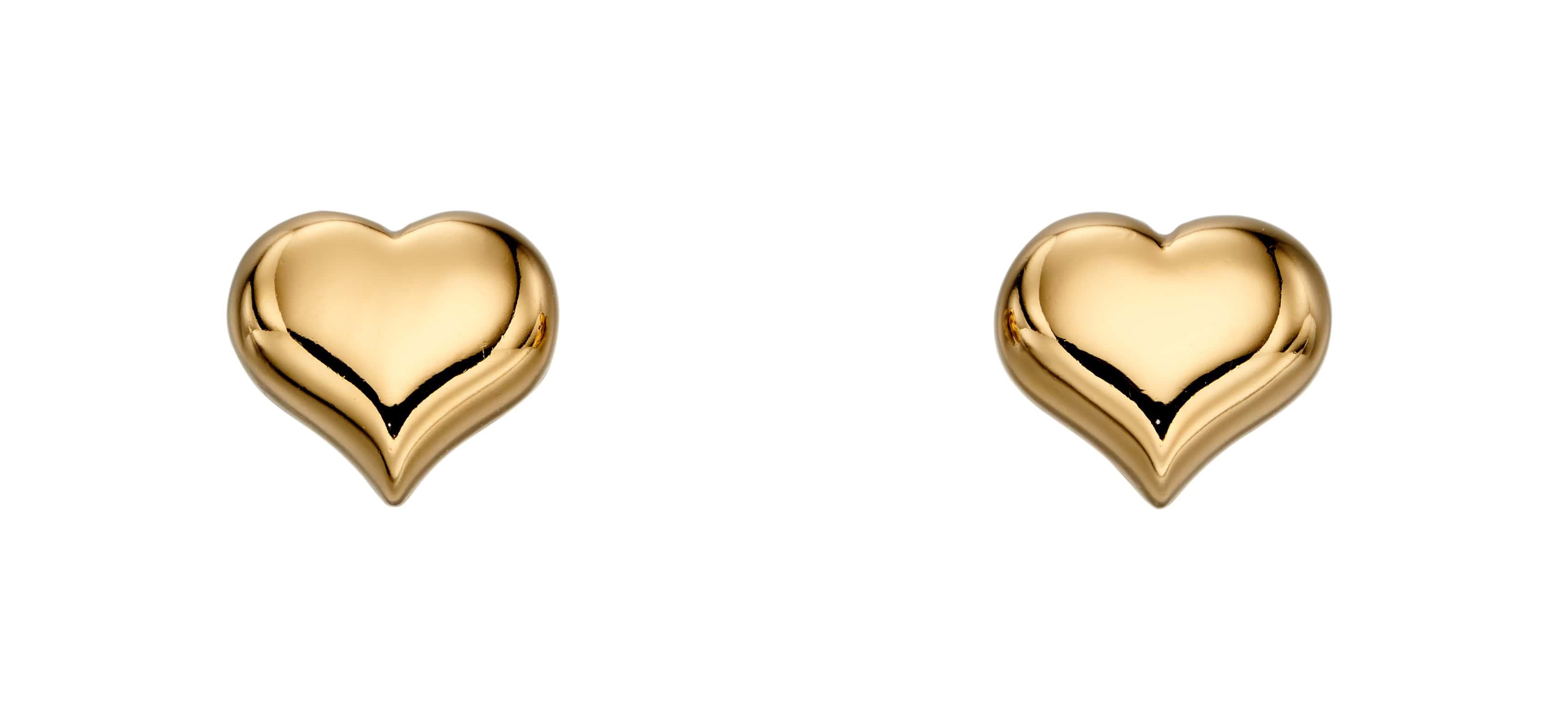 Aria -Gold Plated Heart Studs