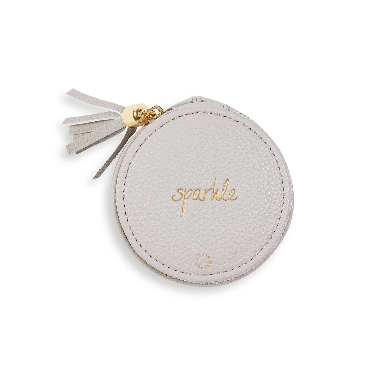 Tassel Small Circle Jewellery Box | Sparkle | Grey