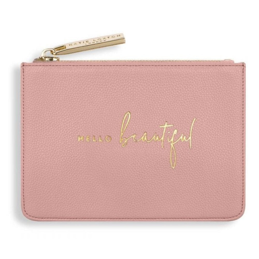 Stylish Structured Coin Purse | Hello Beautiful | Pink | 7.7 X 10.7 X 2.7cm