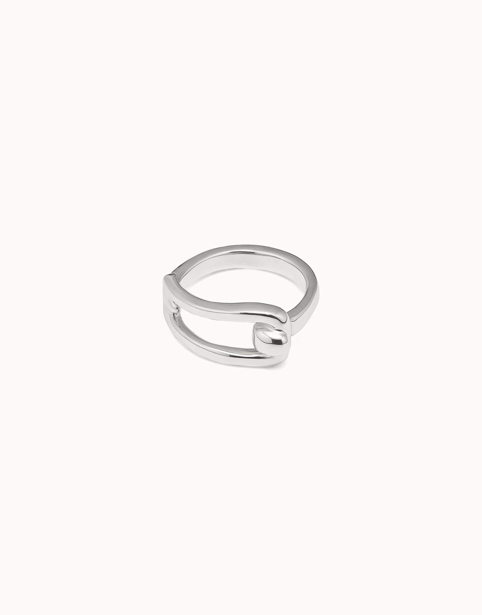 Prosperity Silver Plated Ring With Link Form