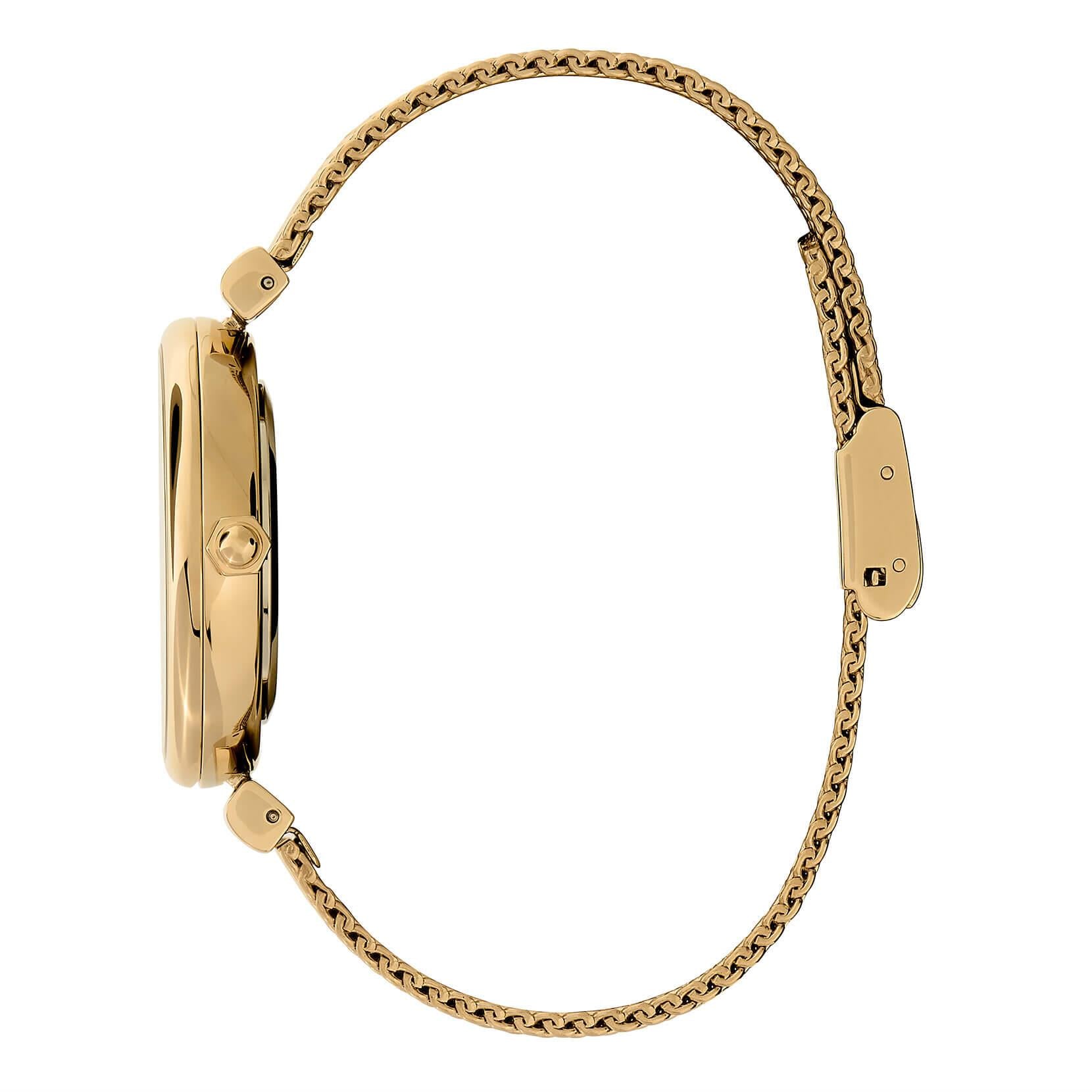 Minima Bee T-Bar Gold Mesh Watch
