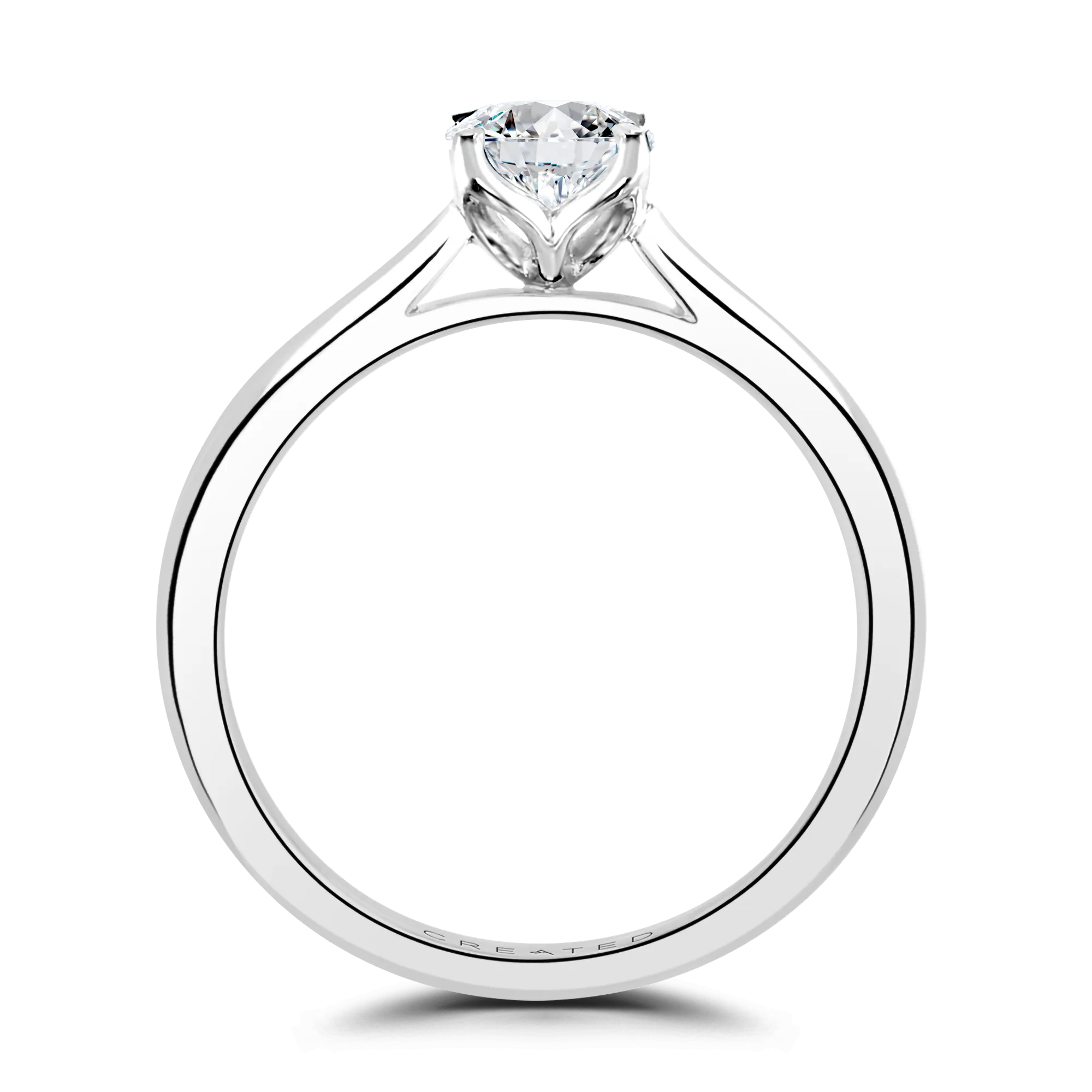 Platinum 1ct Oval Cut Diamond Solitaire Engagement Ring