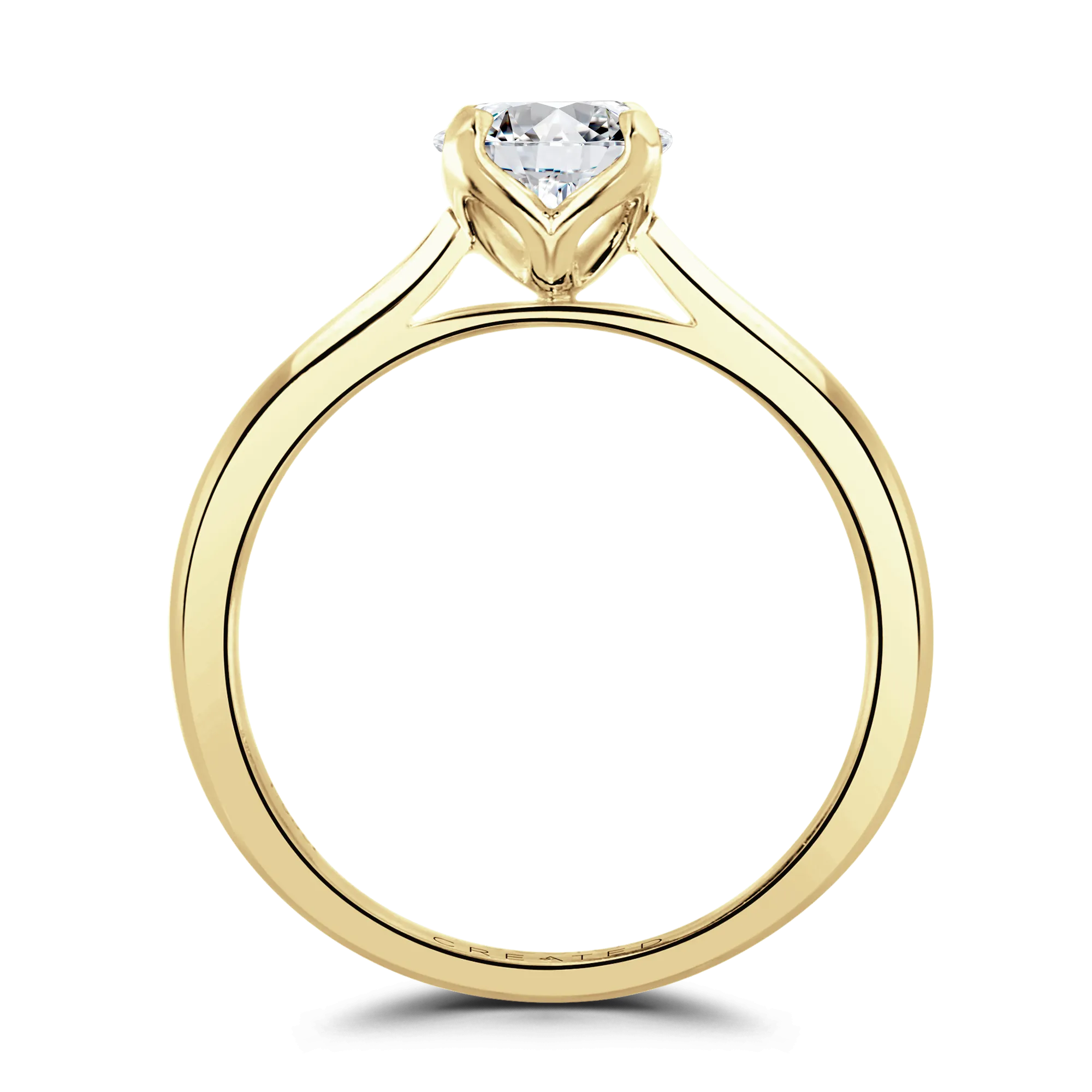 18ct Yellow Gold 1.5ct Oval Cut Diamond Solitaire Engagement Ring