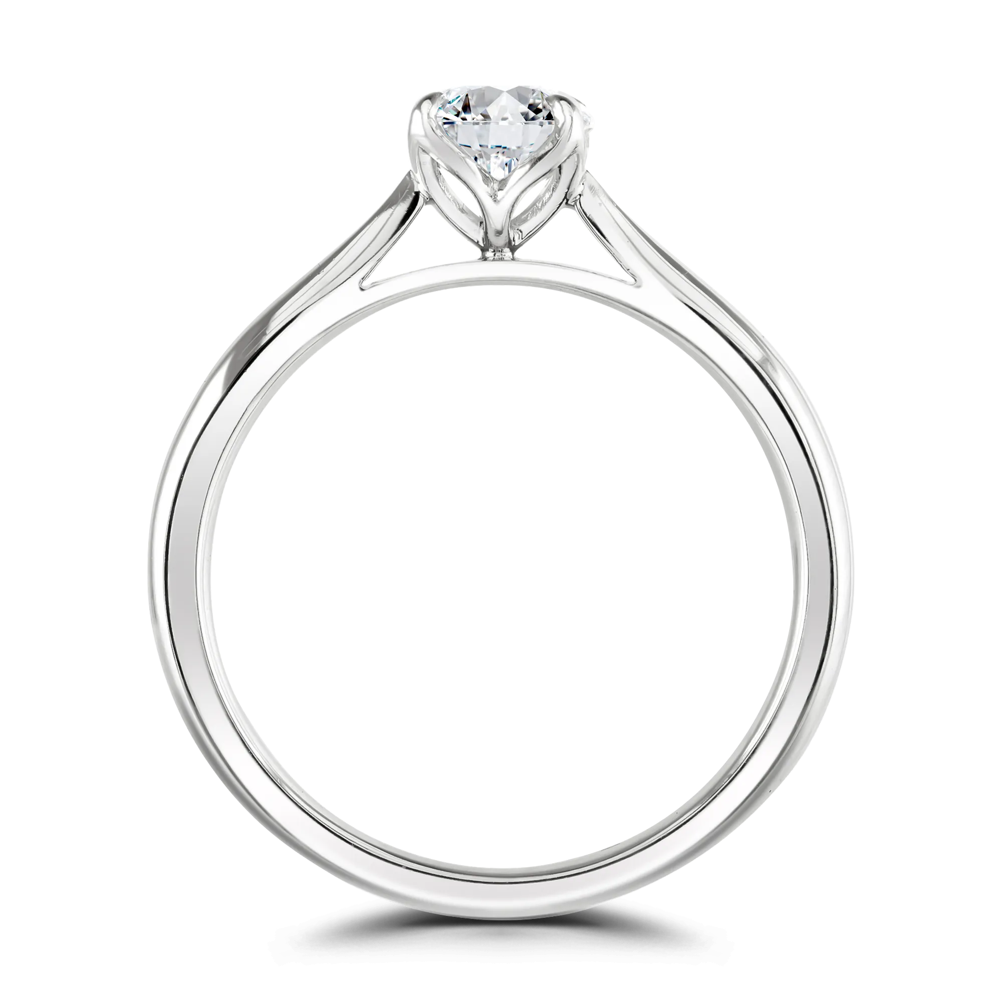 Classic Bloom Round Brilliant Cut Solitaire Ring