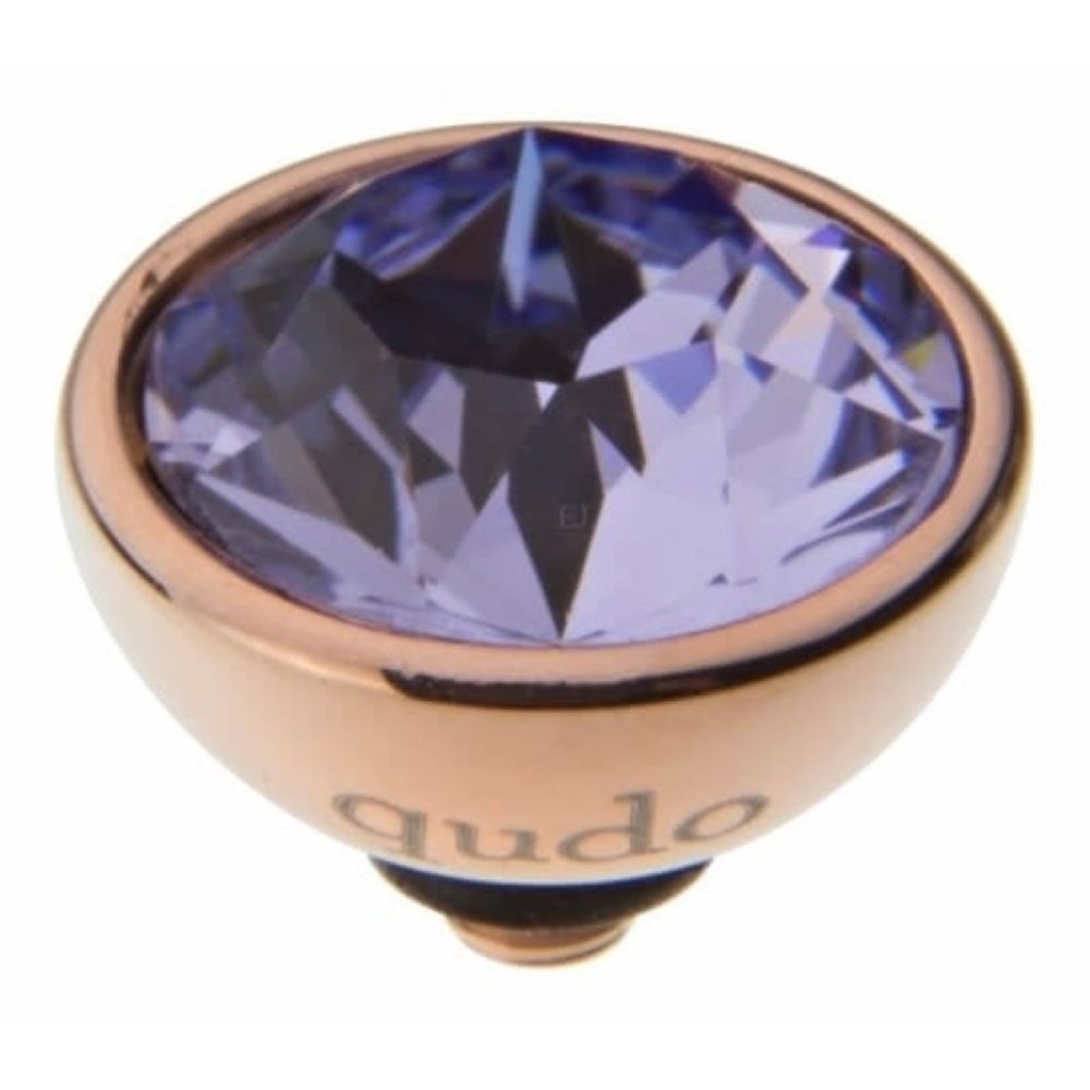Famosa Rose Gold 10mm Bottone Ring Top Provence lavender