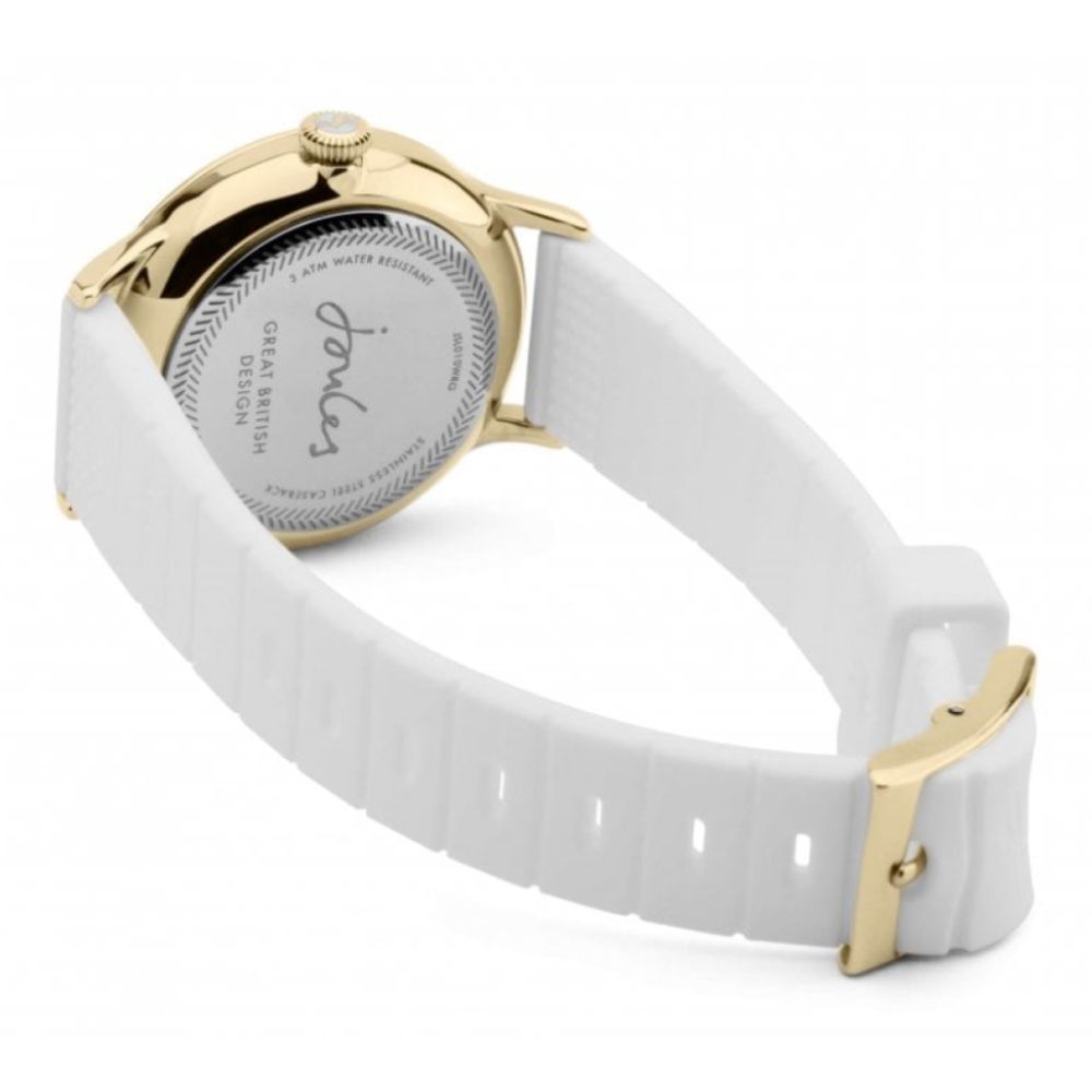 Off White Silicone Strap Off White Dial With Bee Print Ladies Watch