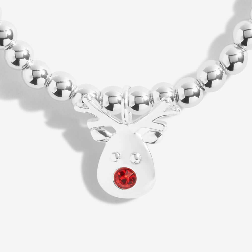 Christmas Cracker | Rudolph The Reindeer | Silver | Bracelet | 15.5cm Stretch