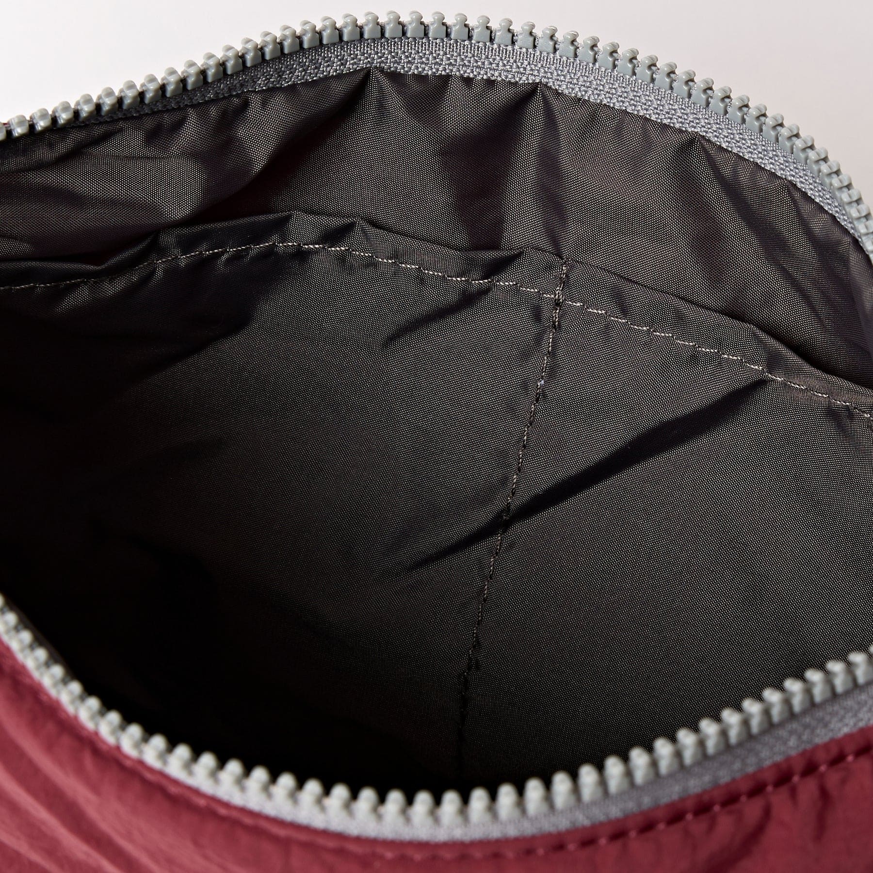 Farringdon Bordeaux Taslon Half Moon Bag