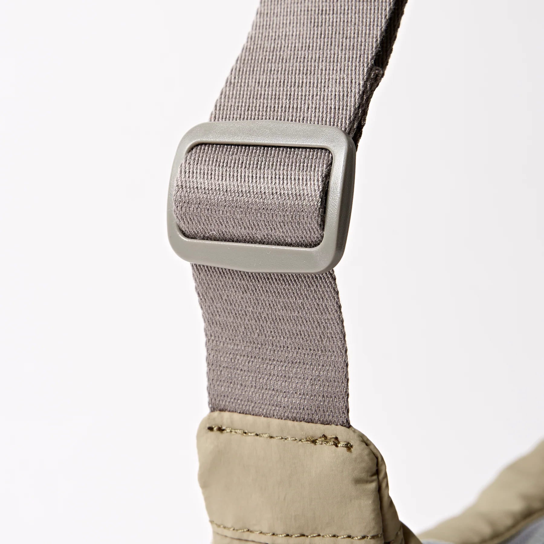 Farringdon Taupe Taslon Half Moon Bag