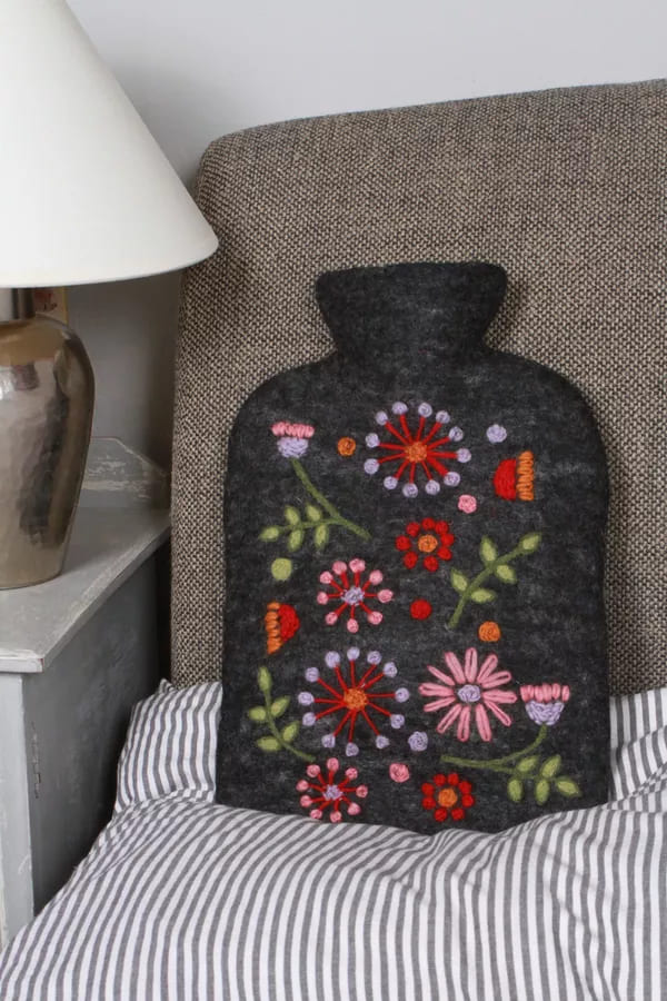 Hand Felted Lugano Hot Water Bottle