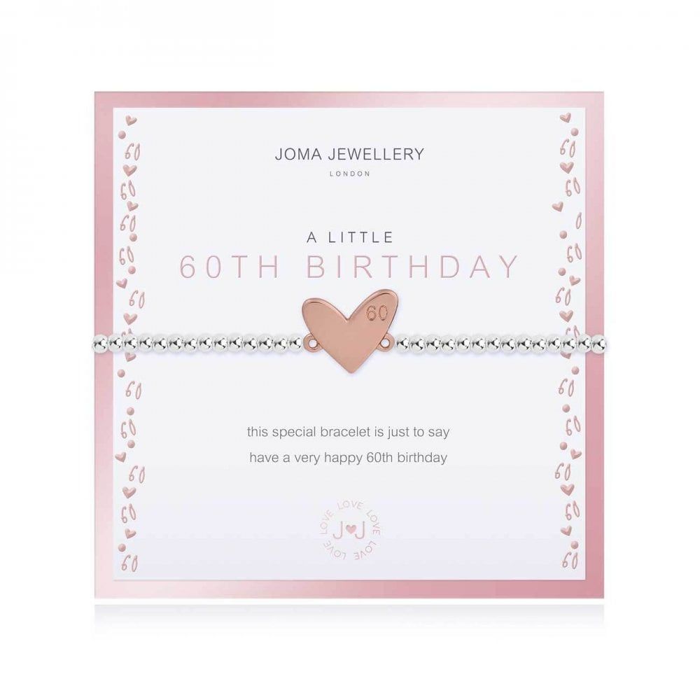 Beautifully Boxed A Littles | 60th Birthday | Silver | Bracelet |17.5cm Stretch