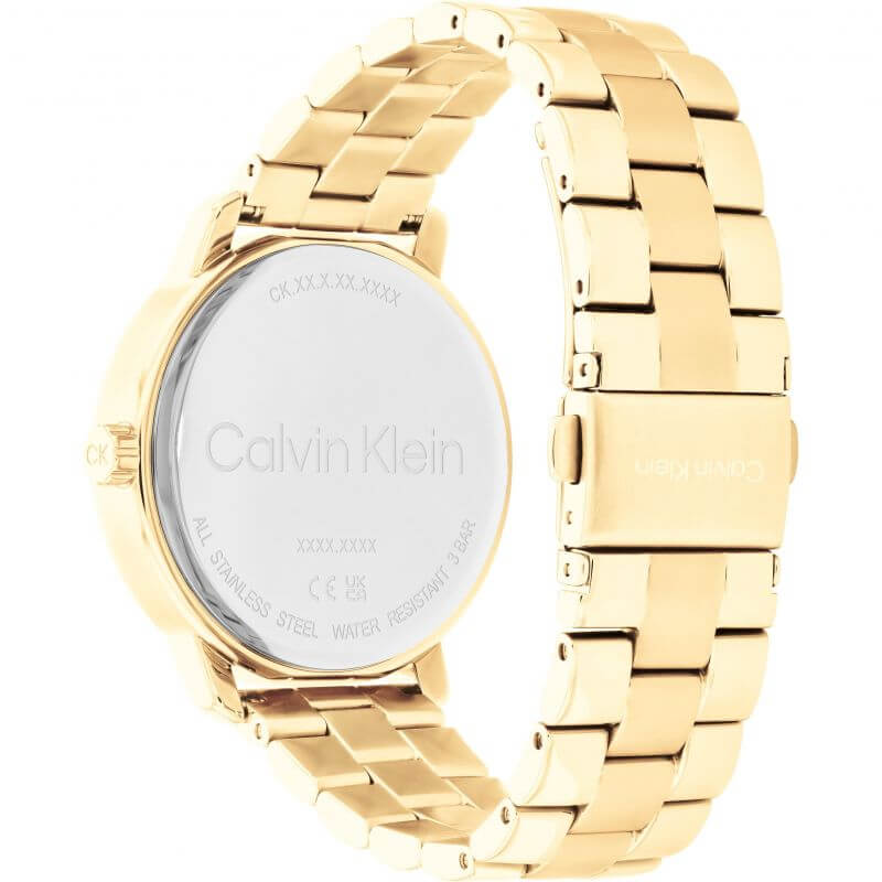 Minimalistic Multi Black Dial Gold Plated Watch
