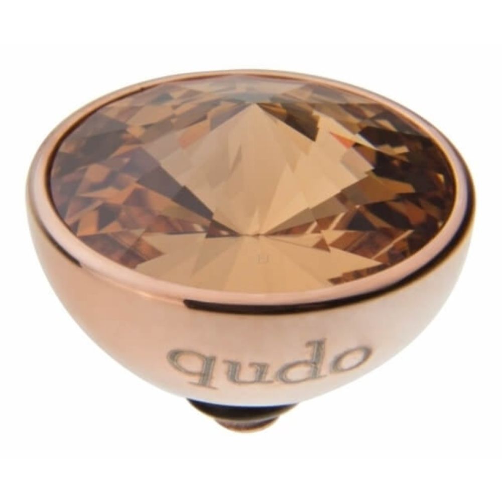 Famosa Rose Gold 13mm Bottone Ring Top Light Colorado Topaz