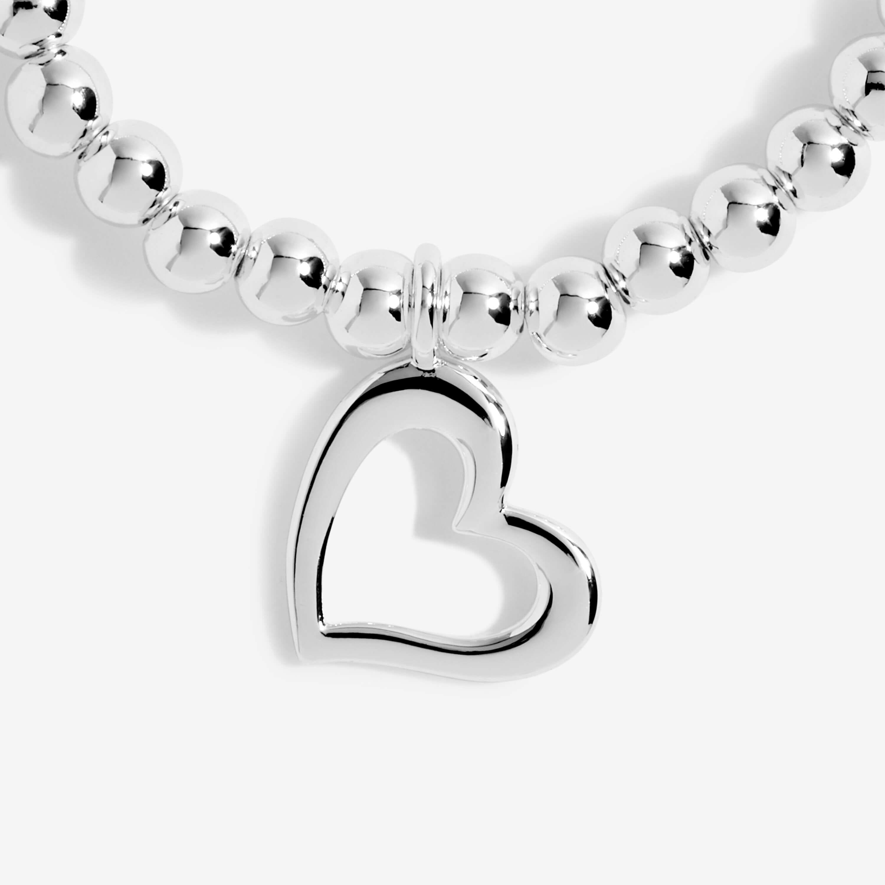 Beautifully Boxed A Littles | Happy Valentine's | Silver | Bracelet | 17.5cm Stretch