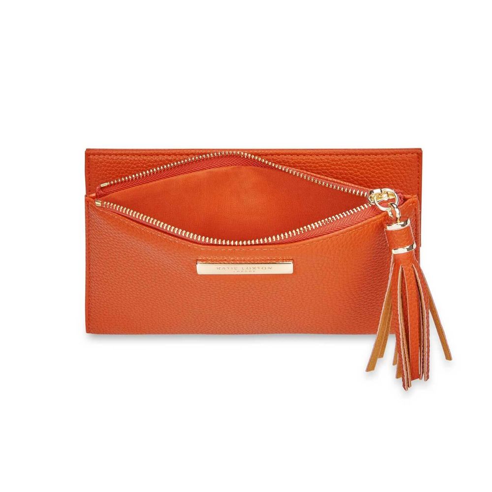 Tassel Fold Out Purse | Burnt Orange