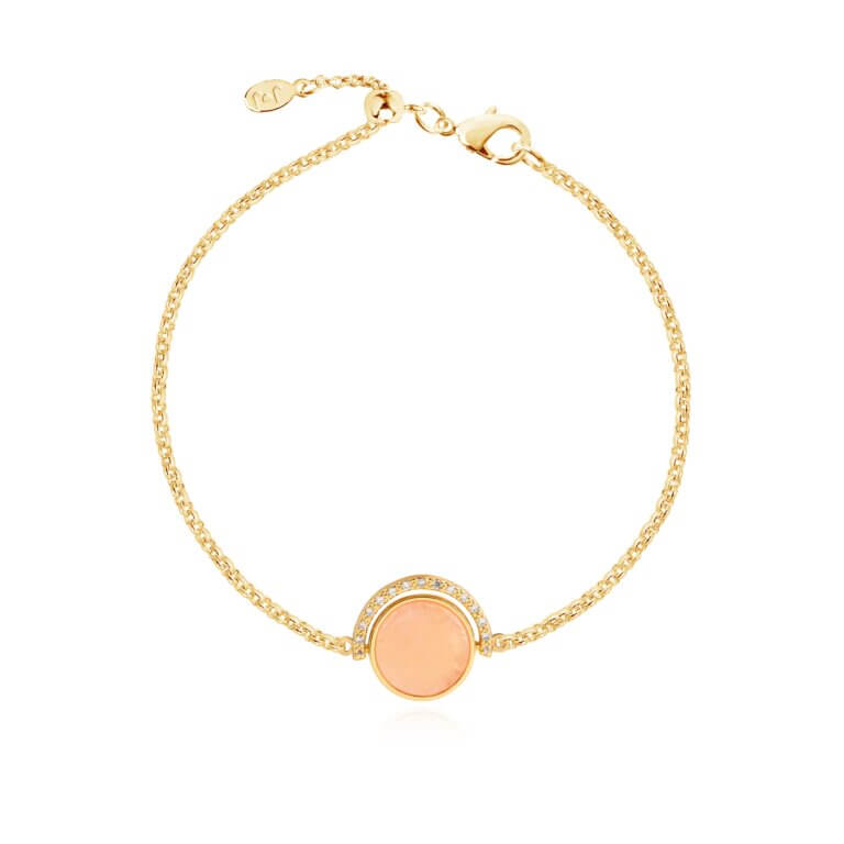 Positivity Pendants | Live Love Sparkle | Gold | Bracelet | 19cm Adjustable